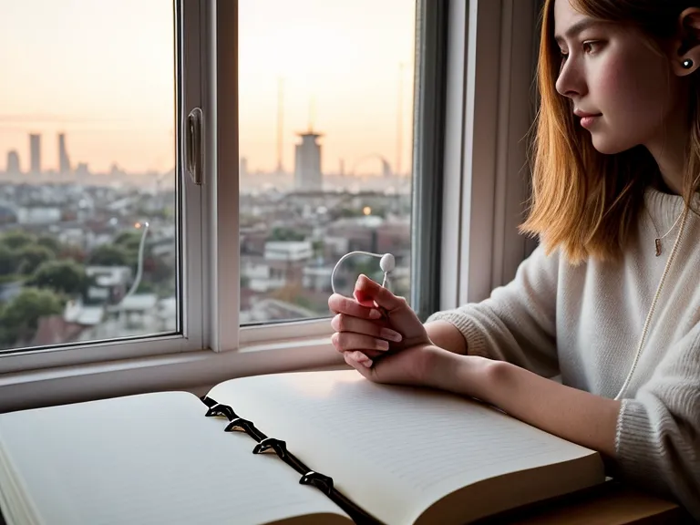 Cuaderno con letras de canciones junto a auriculares, autocuidado al cantar en casa