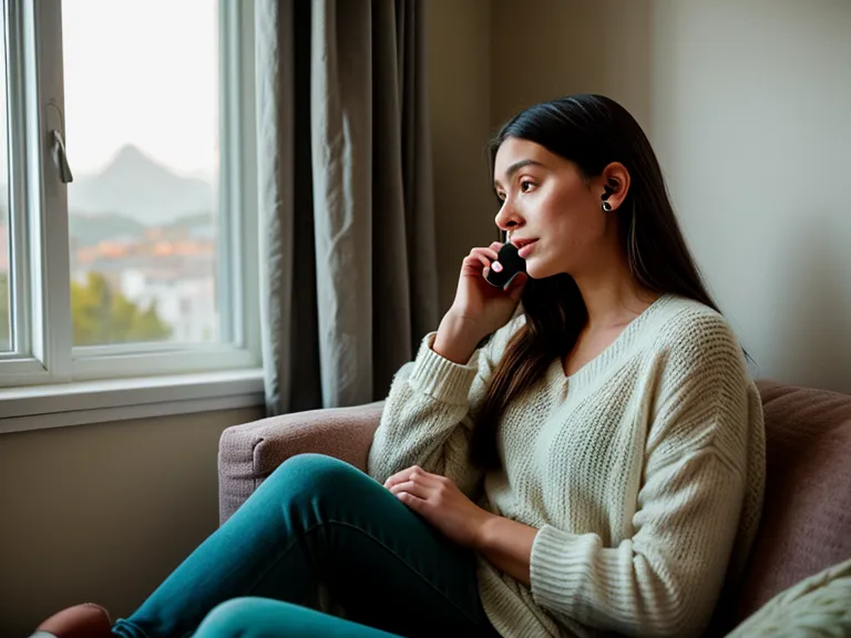 Cantar en casa para superar la timidez: teléfono apoyado en una taza junto a cojines del sofá
