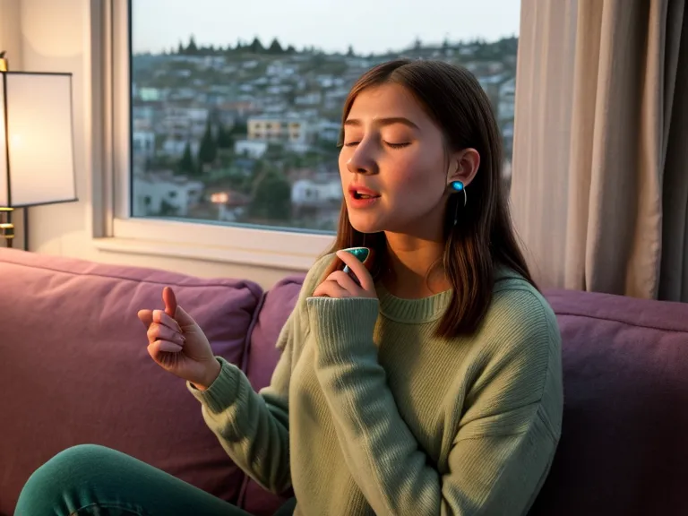 Manos sobre un libro en el abdomen practicando respiración diafragmática para cantar sin cansarse